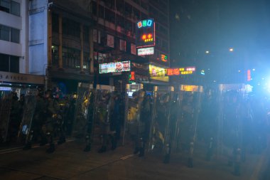 Hong Kong 3 Ağustos protesto polis gücü tarafından reddedildi.
