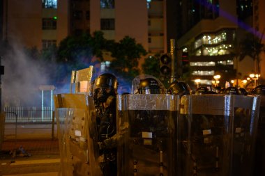 Hong Kong 3 Ağustos protesto polis gücü tarafından reddedildi.