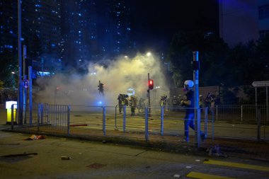 Hong Kong 3 Ağustos protesto polis gücü tarafından reddedildi.
