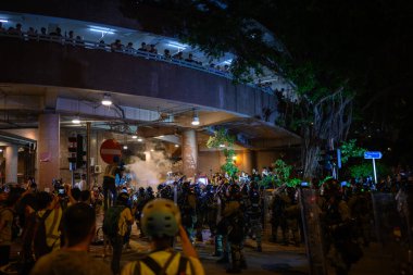 Hong Kong 3 Ağustos protesto polis gücü tarafından reddedildi.