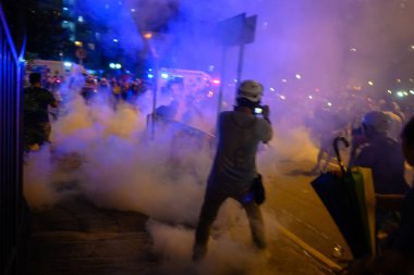 Hong Kong 3 Ağustos protesto polis gücü tarafından reddedildi.