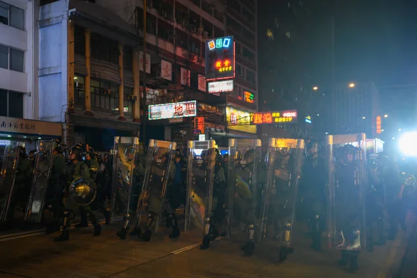 Гонконг 3 августа протест, отвергнутый полицией . — стоковое фото