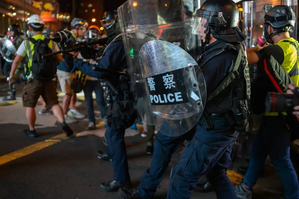 Hong Kong August 3 protest which is rejected by police force. — Stock Photo, Image