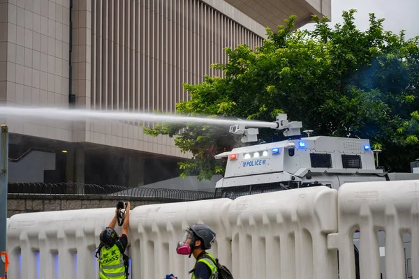 Protest proti vydávání zákonů v Hongkongu se proměnil v další — Stock fotografie