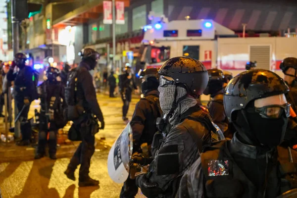 Protesta contra la ley de extradición en Hong Kong se convirtió en otra —  Fotos de Stock