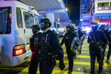 Hong Kong genel grev sırasında protestolar, Eylül 2019.