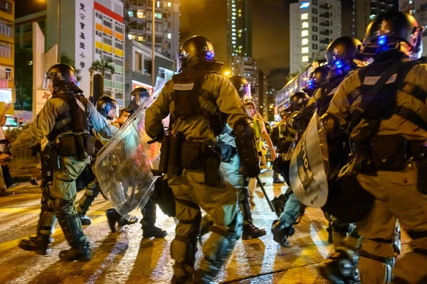 Proteste durante lo sciopero generale di Hong Kong, settembre 2019 . — Foto Stock