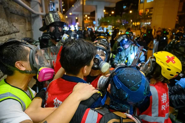 Hong Kong genel grev sırasında protestolar, Eylül 2019.