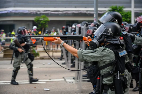 Protest mot utleveringsloven i Hong Kong ble en annen – stockfoto