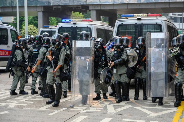 Protesta contra la ley de extradición en Hong Kong se convirtió en otra —  Fotos de Stock