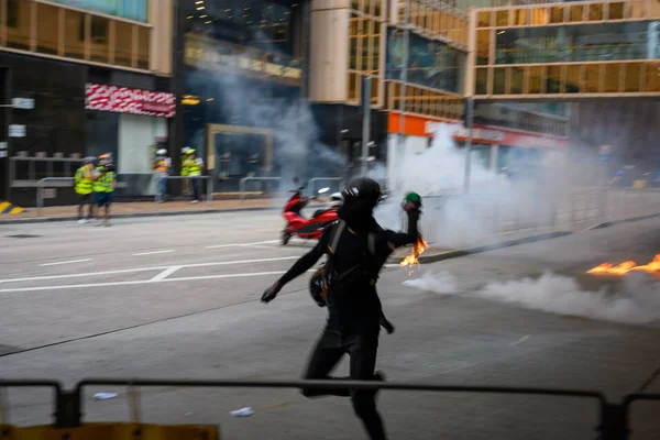 La protesta contro la legge sull'estradizione a Hong Kong si è trasformata in un'altra — Foto Stock