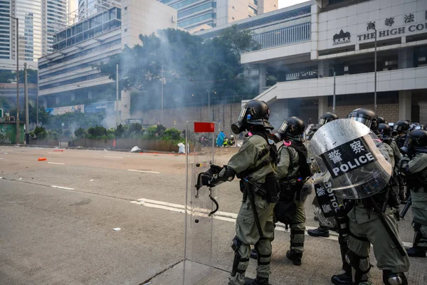 Protest mot utlämningslagen i Hongkong förvandlades till en annan — Stockfoto