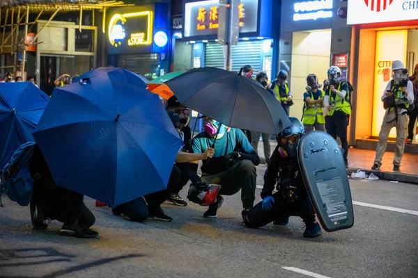 Protest przeciwko prawu ekstradycji w Hong Kongu zamienił się w inny — Zdjęcie stockowe