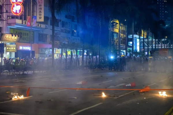 홍콩의 범죄인 인도법에 대한 항의가 또 다른 것으로 바뀌었습니다. — 스톡 사진