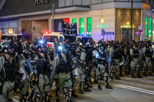 香港島で反緊急条例抗議が発生しました — ストック写真