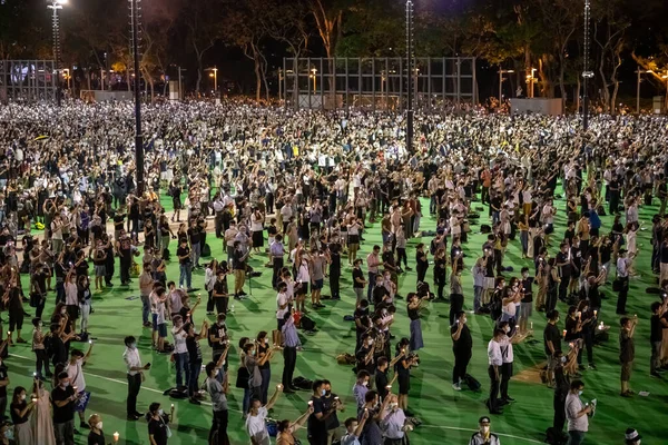 Hong Kong Junio 2020 Miles Personas Llenaron Victoria Park Durante — Foto de Stock