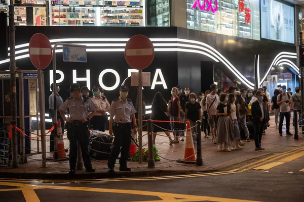 Hong Kong Czerwca 2020 Tysiące Ludzi Spakowało Park Wiktorii Podczas Obrazek Stockowy