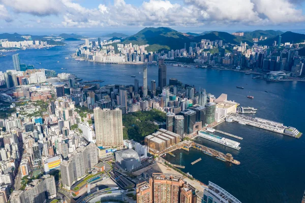 Вид Воздуха Западный Коулун Гонконг — стоковое фото