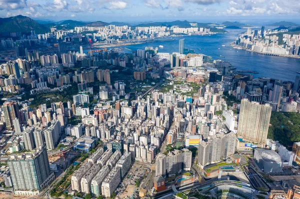 Vue Panoramique Aérienne Western Kowloon Hong Kong — Photo