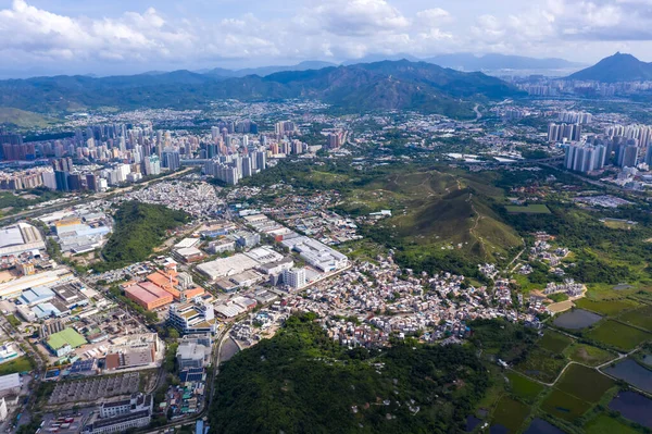 Повітряний Вид Yeun Long Nearby New Territories Hong Kong — стокове фото