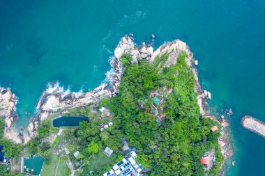 Hong Kong Cheung Chau adası, renkli balıkçı köyü.