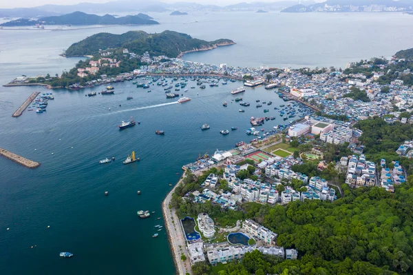 Hong Kong Cheung Chau Adası Renkli Balıkçı Köyü — Stok fotoğraf