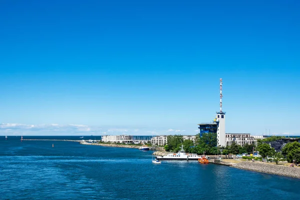 Vista Mole Warnemuende Alemania — Foto de Stock