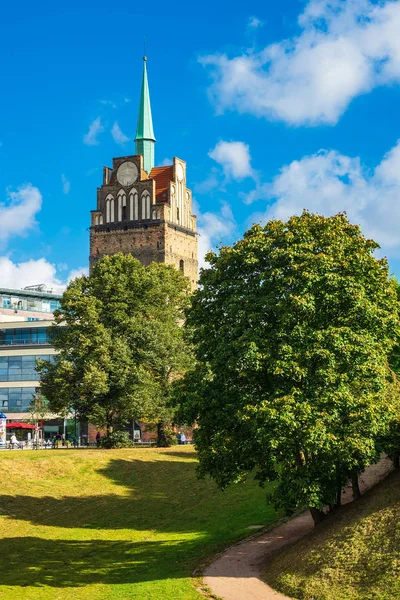 Pohled Historické Budovy Rostocku Německo — Stock fotografie