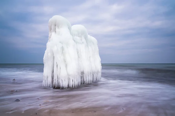 Inverno Costa Mar Báltico Kuehlungsborn Alemanha — Fotografia de Stock