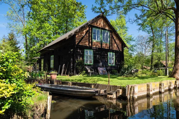 Paesaggio Con Cottage Nella Zona Spreewald Germania — Foto Stock