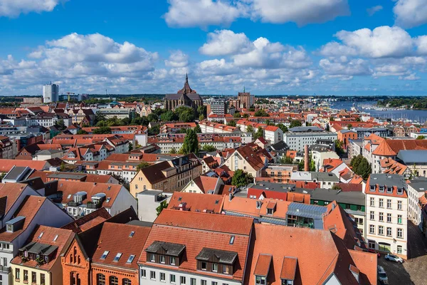 Vista Ciudad Hanseática Rostock Alemania — Foto de Stock