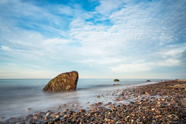 Камені Березі Балтійського Моря Елменгорсті Німеччина — стокове фото
