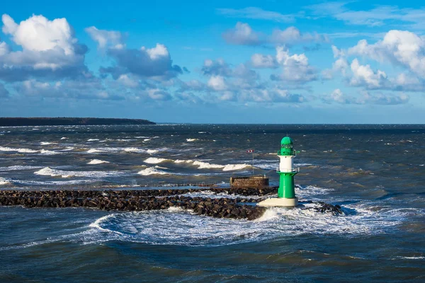 Topo Costa Del Mar Báltico Warnemuende Alemania — Foto de Stock