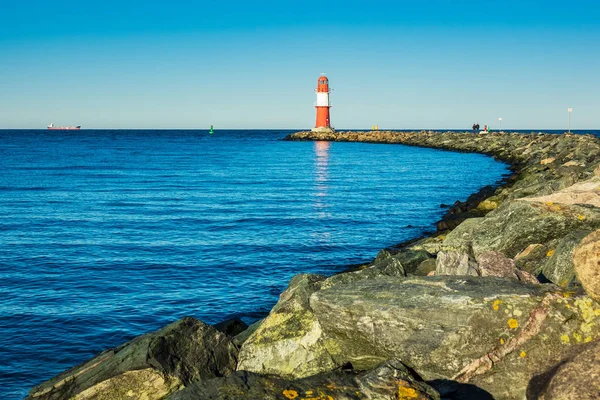 Mullvad Vid Östersjökusten Warnemuende Tyskland — Stockfoto