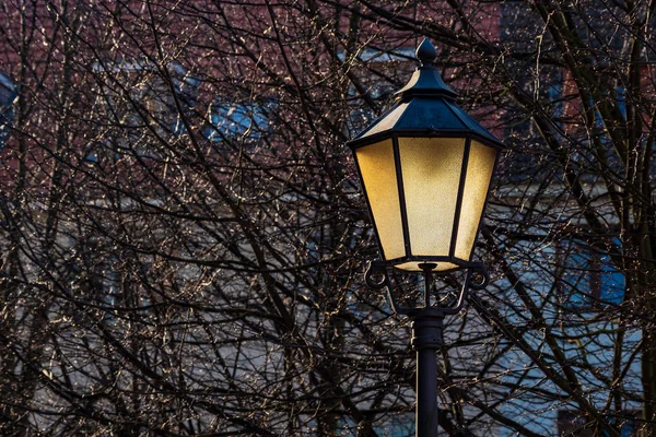 Lanterna Storica Della Città Rostock Germania — Foto Stock