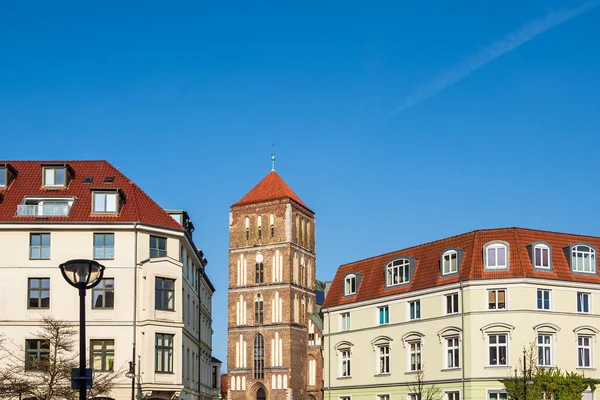 Tarihi bina şehir Rostock, Almanya.