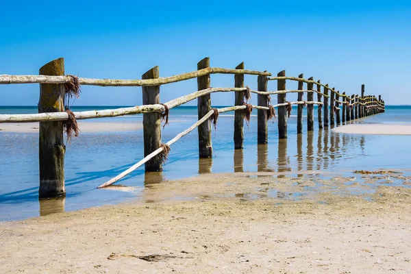 Fence Shore Baltic Sea — Stock Photo, Image