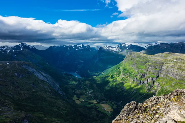 Vista Dalla Montagna Dalsnibba Norvegia — Foto Stock