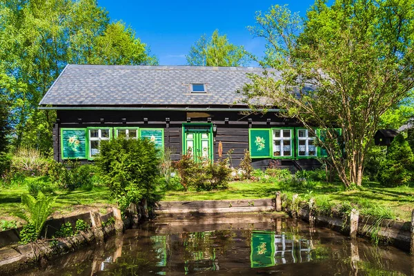 Paesaggio Con Cottage Nella Zona Spreewald Germania — Foto Stock