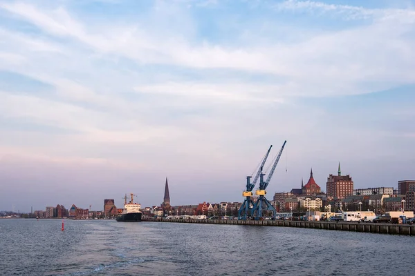 View to the city port in Rostock, Germany — Stock Photo, Image