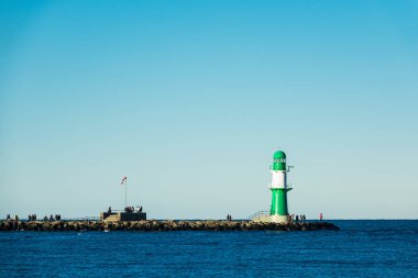 Almanya 'nın Warnemuende kentinde Baltık Denizi kıyısındaki Köstebek