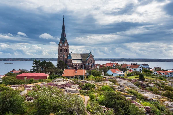 Vista para a cidade Lysekil, na Suécia — Fotografia de Stock