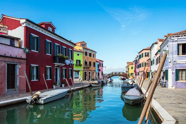 Coloridos Edificios Isla Burano Cerca Venecia Italia — Foto de Stock