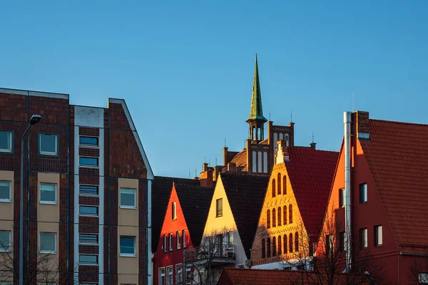 Edificios Históricos Ciudad Rostock Alemania — Foto de Stock