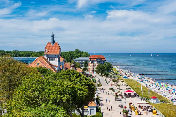 Vista Playa Ciudad Kuehlungsborn Alemania — Foto de Stock