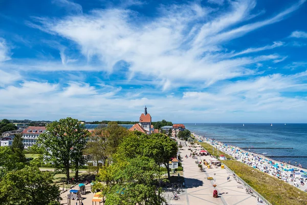 Blick Auf Strand Und Stadt Kühlungsborn Deutschland — Stockfoto