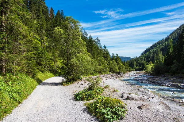 Valle Wimbachtal Nelle Alpi Berchtesgaden Germania — Foto Stock