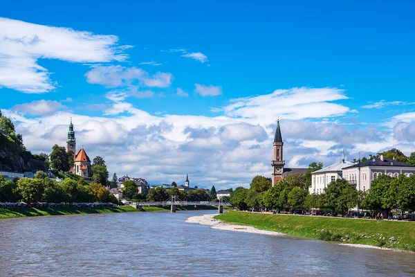 Blick Auf Die Stadt Salzburg Den Alpen Österreich — Stockfoto