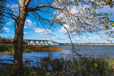 A bridge between Seeland und Moen in Denmark. clipart