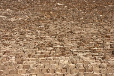 Khufu Piramidi'nin batı tarafı veya Keop Piramidi,
